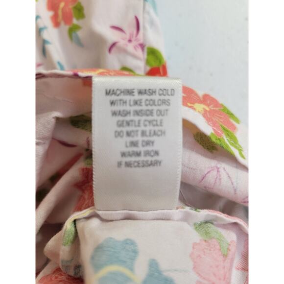 CJ Banks Orange Floral Print Sequin Long Sleeve Button Down Shirt Womens Size XL - Picture 11 of 11